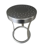 Brushed Finish Round Free Standing Stainless Steel Wudhu Seat